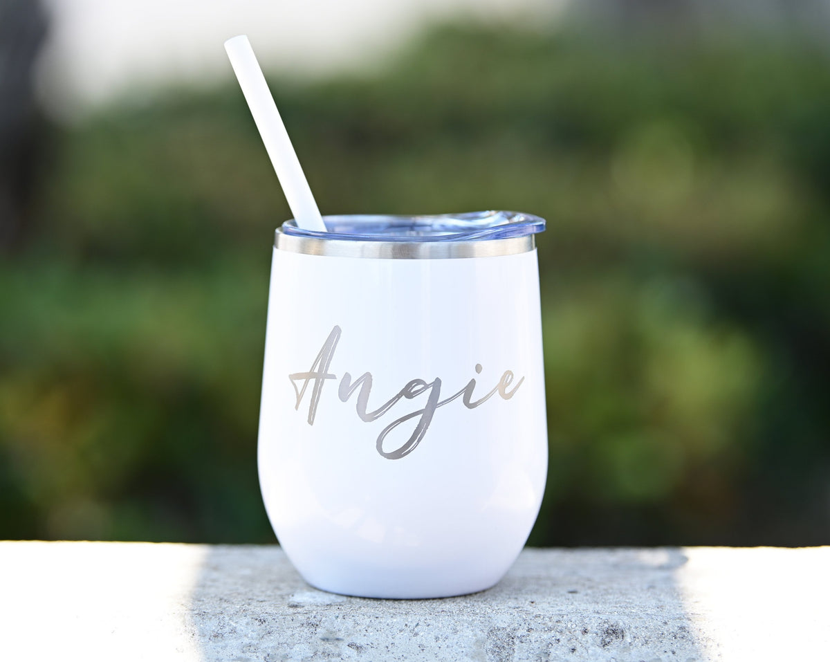 Angie Font on White Cup
