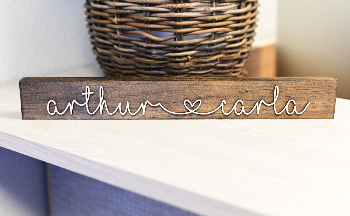 Desk Sign Personalized for Couple