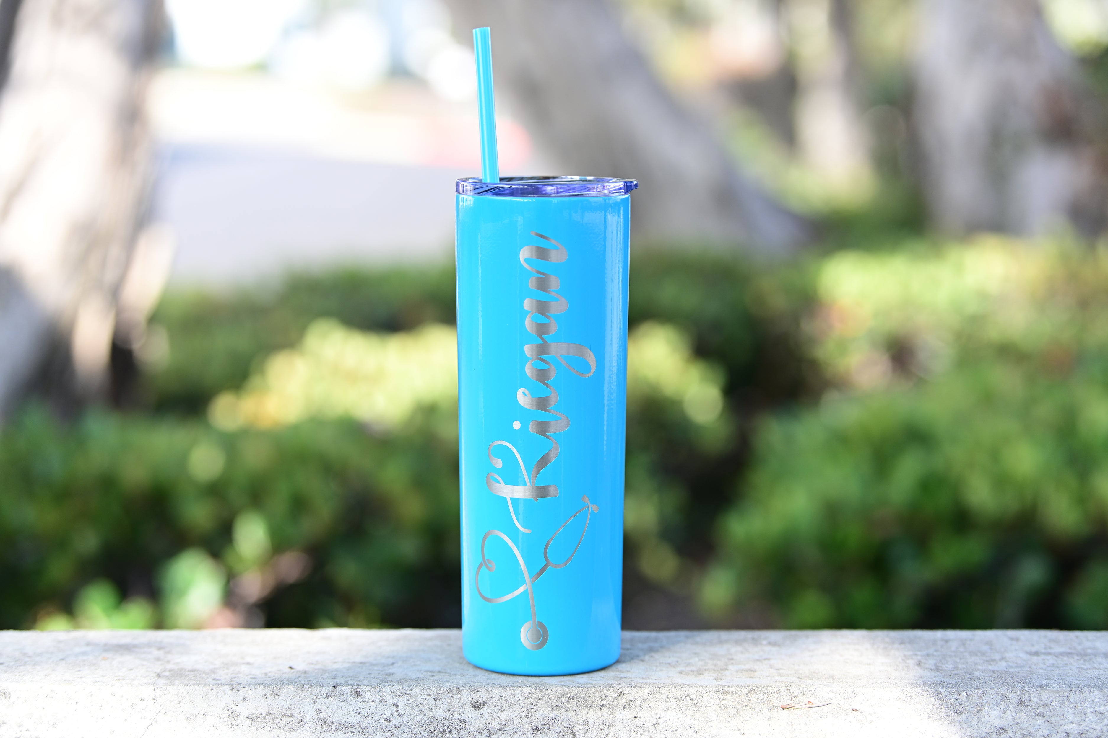 Nurse Personalized Tumbler Tumbler With Straw Stethoscope 